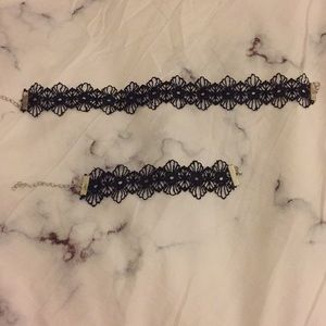 Crochet bracelet and choker